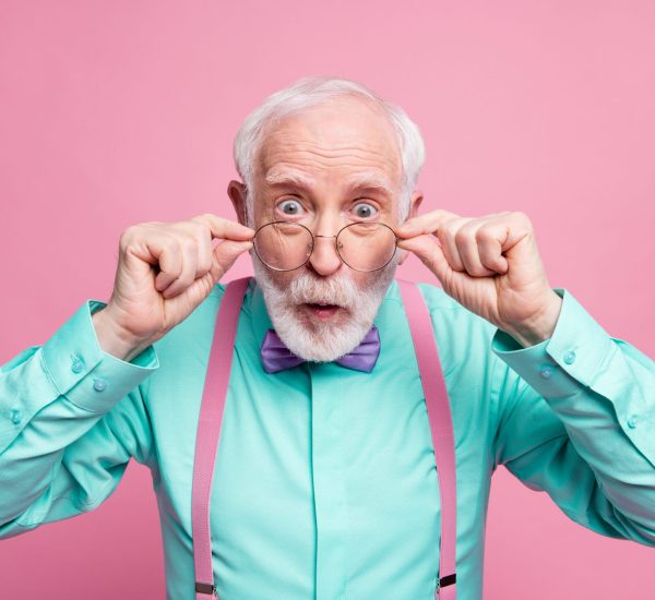 Closeup,Photo,Of,Excited,Crazy,Attractive,Grandpa,Open,Mouth,Listen